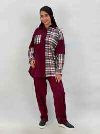 ست دو تیکه مانتو شلوار مخمل